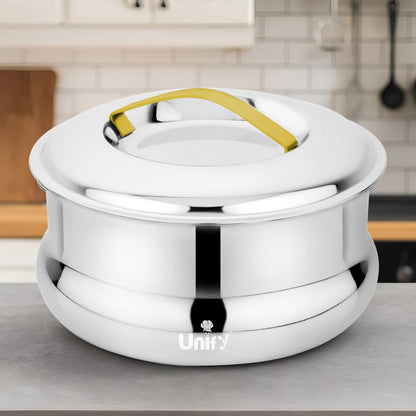 Lumia Stainless Steel Insulated Casserole 1600ml | 3-Layer Thermal Hot Pot, Mirror Finish