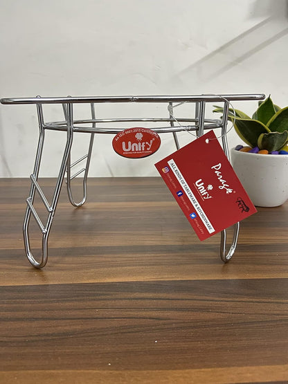 Stainless Steel Matka Stand | Heavy-Duty Pot Stand & Kitchen Organizer Chrome