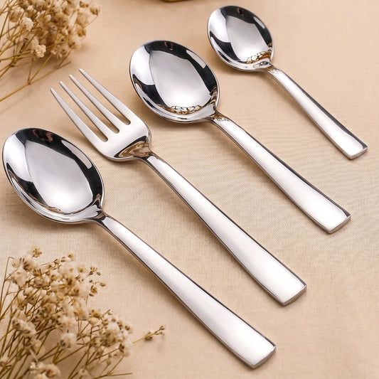 Cutlery Set | Stainless Steel | Silver | 24 pcs