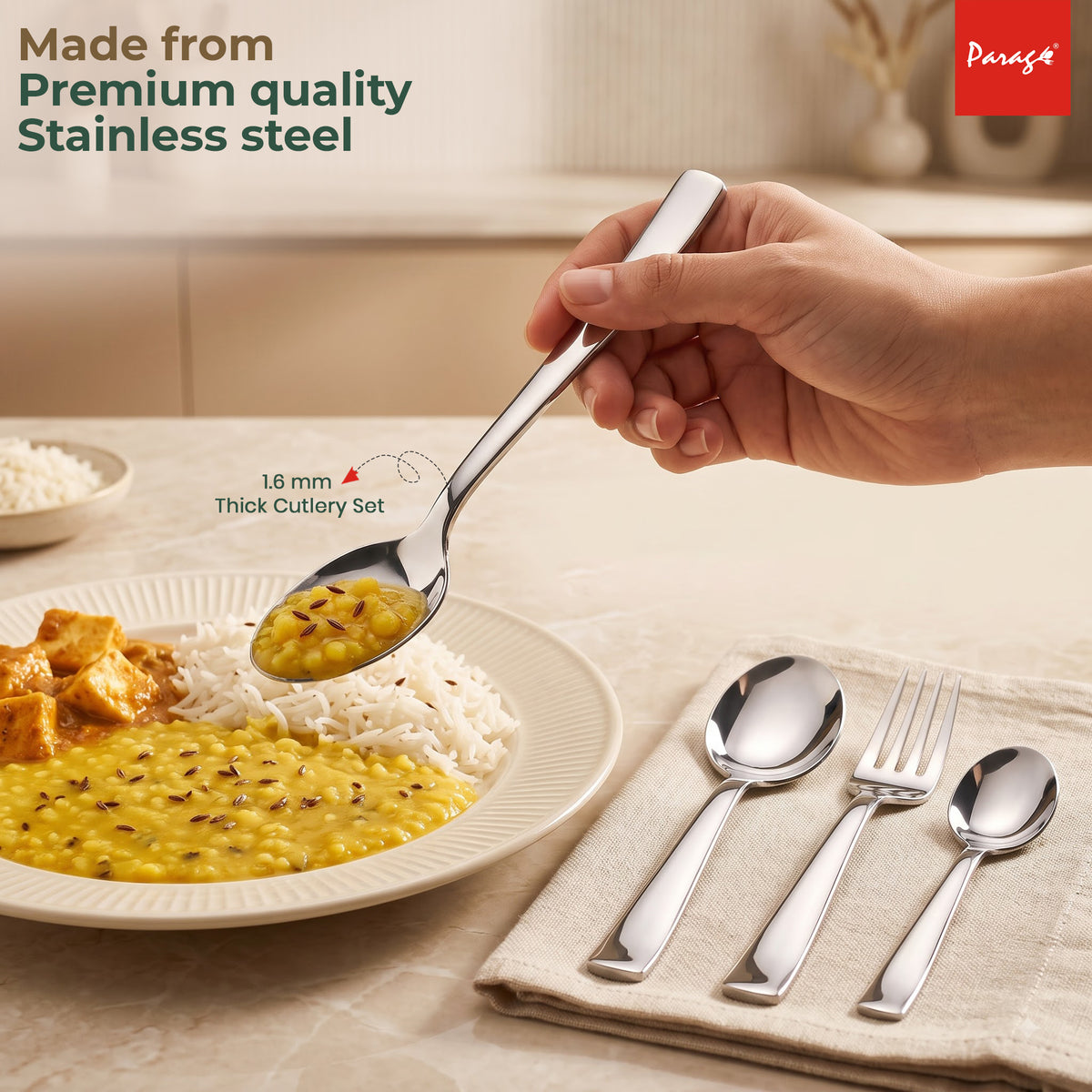Cutlery Set Stainless Steel Silver 24 pcs – Parage