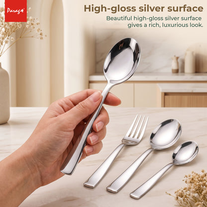 Cutlery Set Stainless Steel Silver 24 pcs – Parage