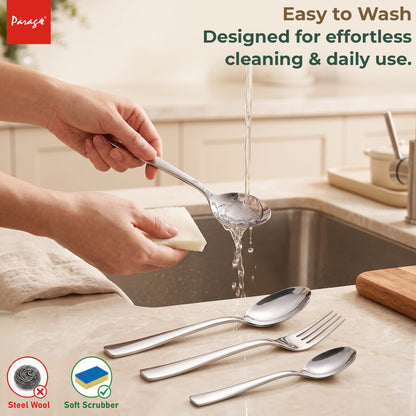 Cutlery Set Stainless Steel Silver 24 pcs – Parage