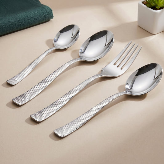 Cutlery Set | 24 pcs | Stainless Steel | Silver | Premium