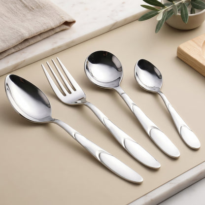 Cutlery Set 24 pcs Stainless Steel Silver Luxury – Parage