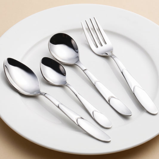 Cutlery Set | 24 pcs | Stainless Steel | Silver | Luxury