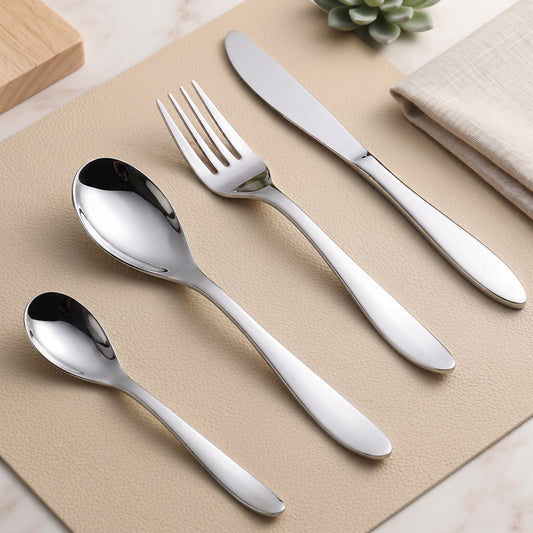 Parage Stainless Steel Premium Jazz Cutlery Set of 24 - Spoons, Forks & Knives – Parage