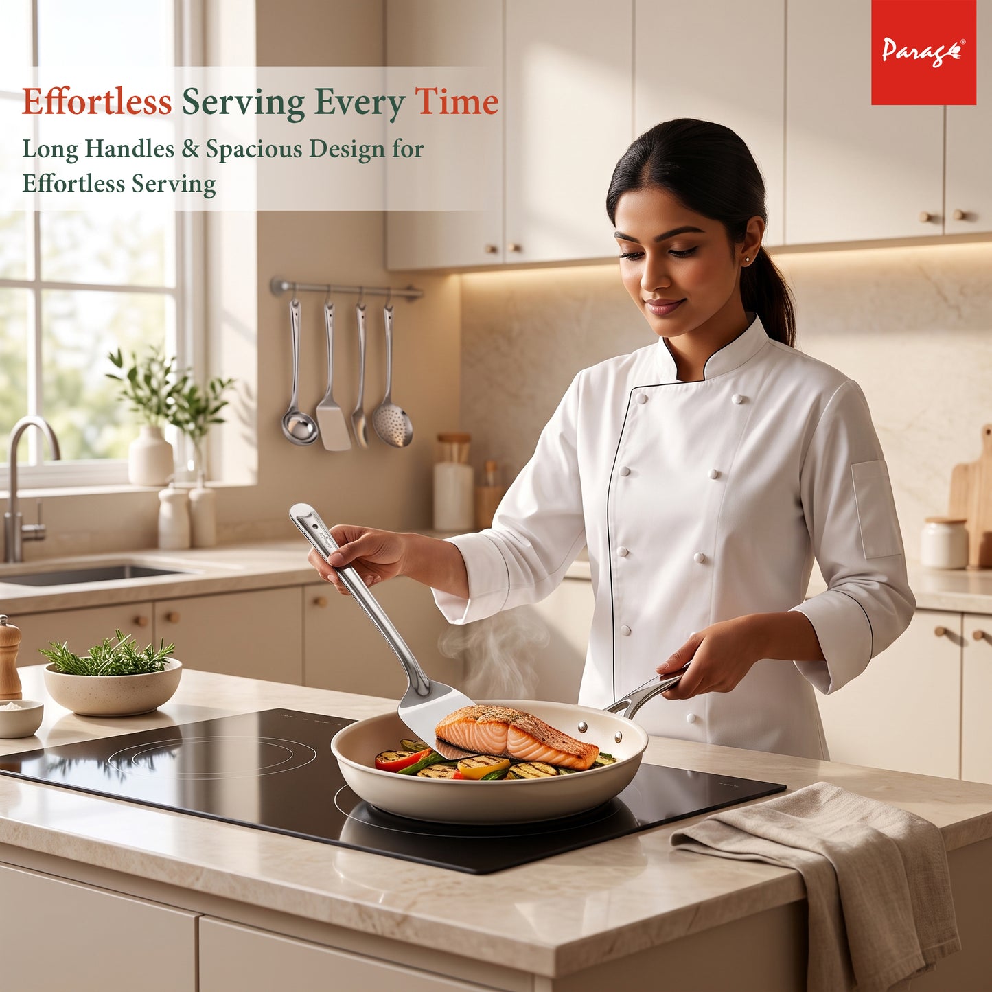 Kitchen Cooking Tool Set | 34.5 cm, 3 piece | Stainless Steel | Silver