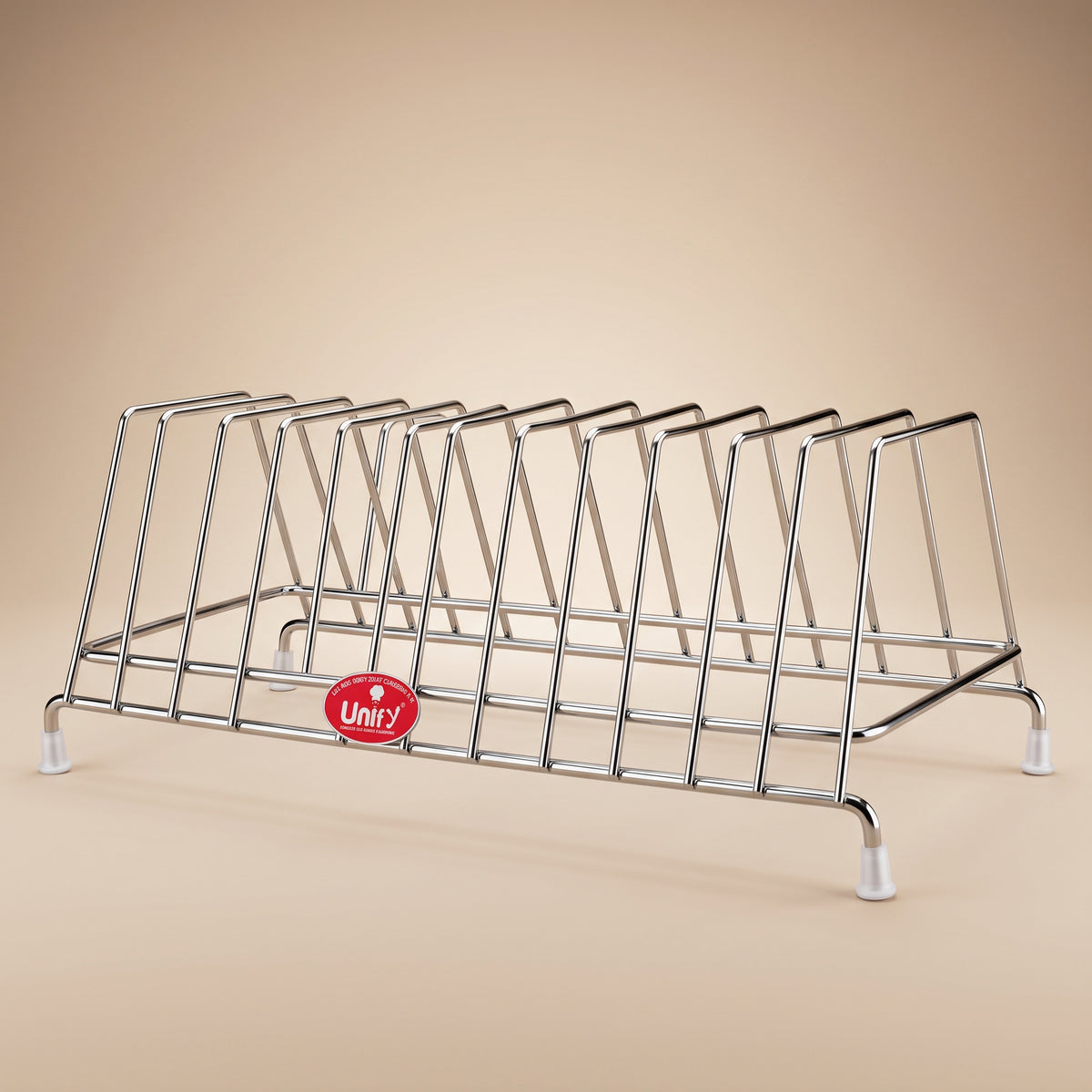 Plate Rack 10 section Stainless Steel Chrome Lid Organizer – Parage
