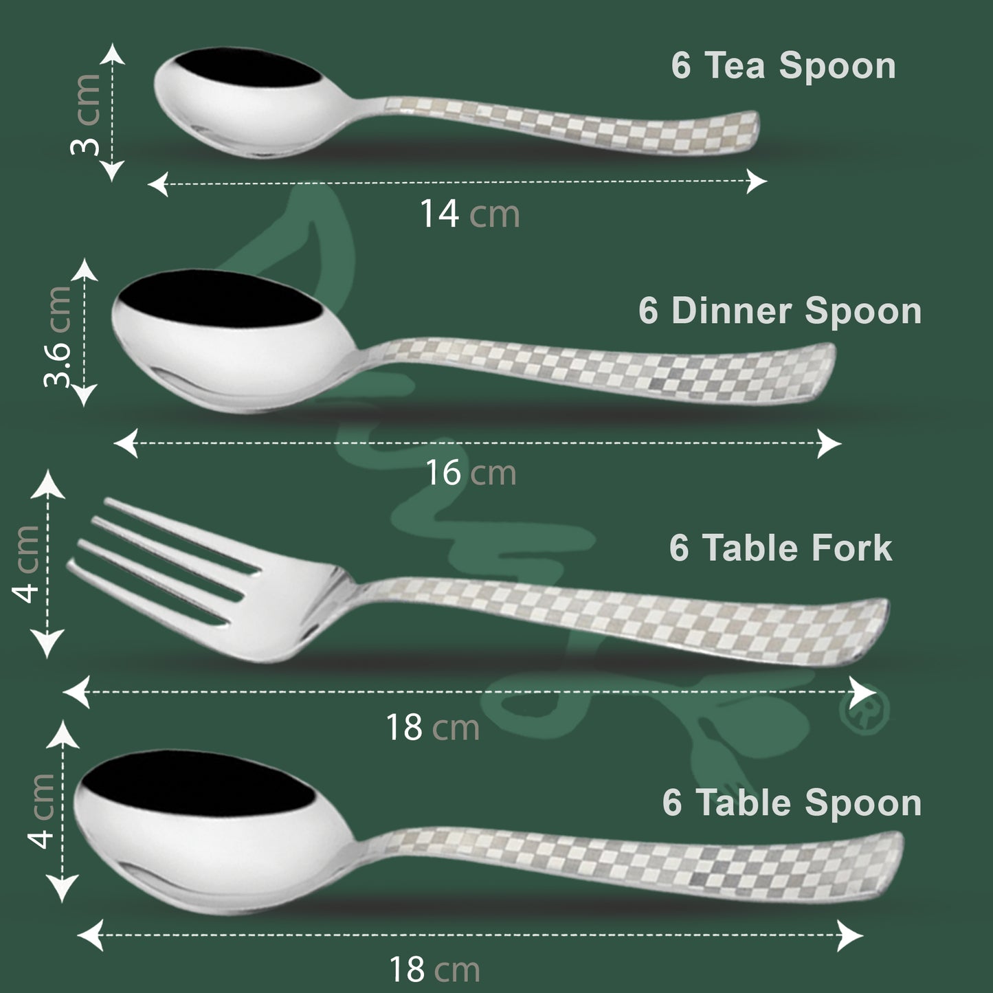25-Piece Chess Design Premium Stainless Steel Cutlery Set with Stand – Forks, Spoons & Tea Spoons for Elegant Dining Table