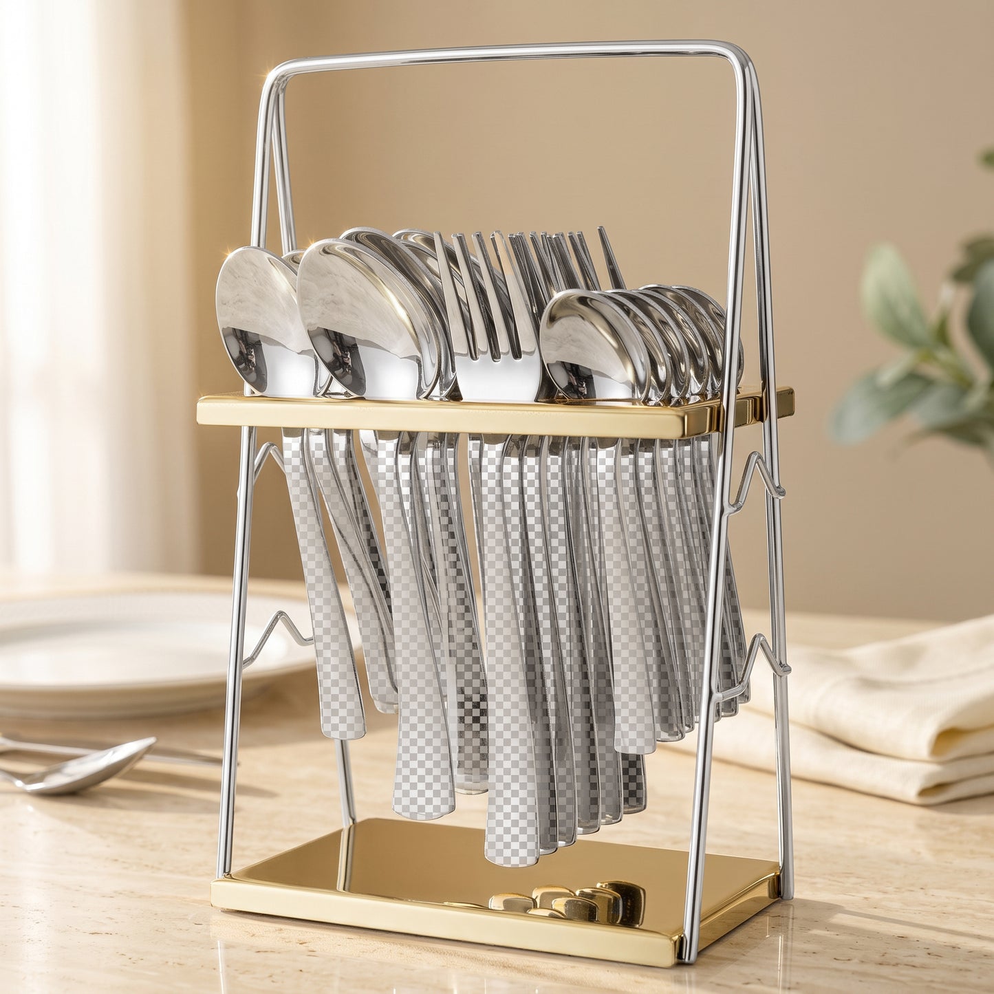 Cutlery Set | Stainless Steel | Chess Design
