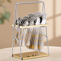 Cutlery Set | 25 pieces | Stainless Steel | Gold | Premium