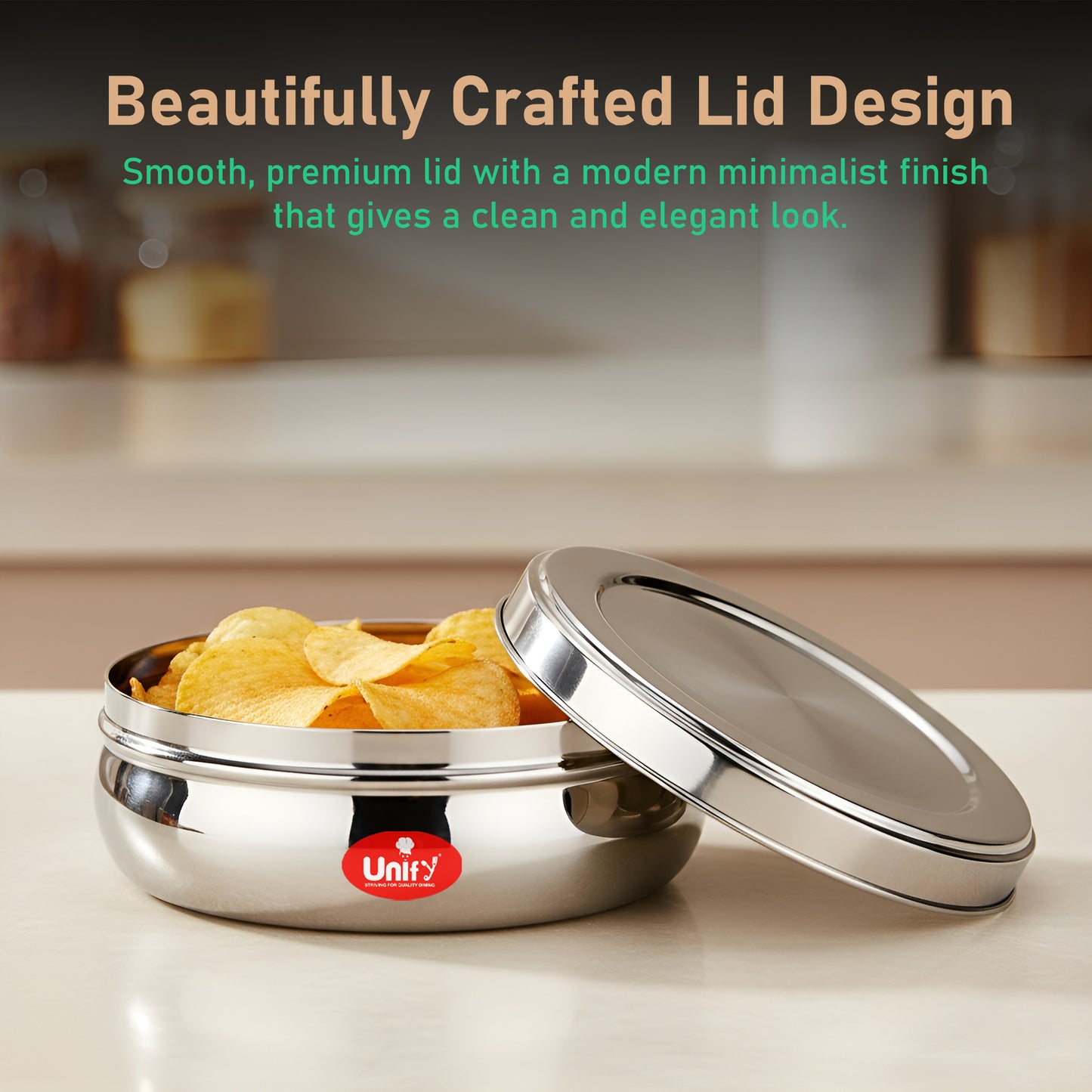 Stainless Steel Belly Dabba Set of 3 | 880ml, 600ml, 400ml Multipurpose Kitchen Storage Containers | Food-Grade, Rust-Proof Steel Canisters with Tight-Fit Lids for Snacks & Daily Use