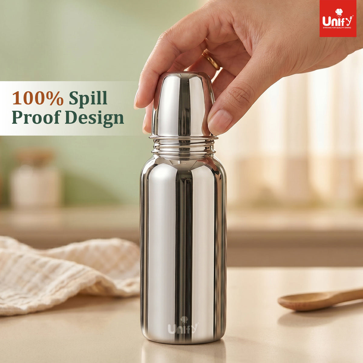 Baby Feeding Bottle 250ml Stainless Steel Leak-Proof – Parage