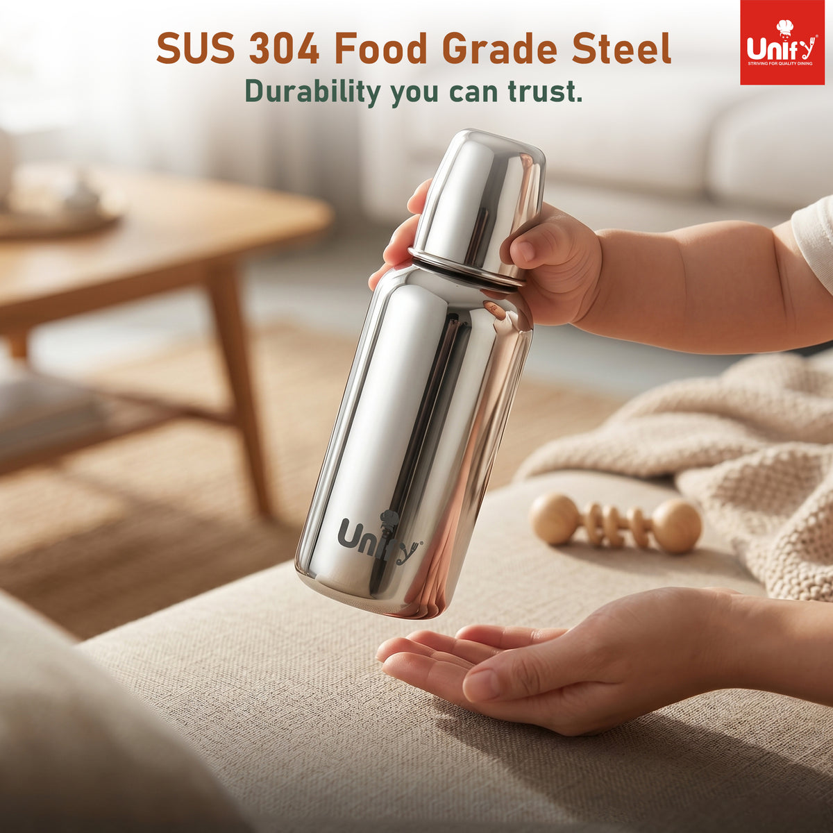 Baby Feeding Bottle 250ml Stainless Steel Leak-Proof – Parage