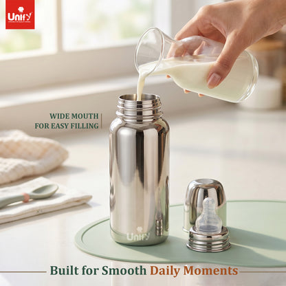 Baby Feeding Bottle 250ml Stainless Steel Leak-Proof – Parage