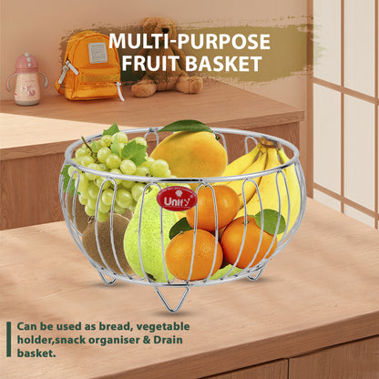 Fruit & Vegetable Basket | 26x15x12cm | Stainless Steel | Silver