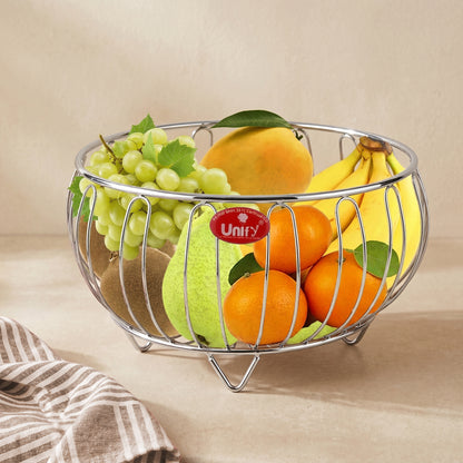 Fruit & Vegetable Basket | 26x15x12cm | Stainless Steel | Silver
