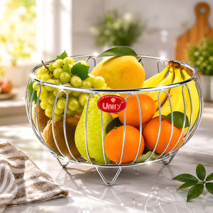Fruit & Vegetable Basket | 26x15x12cm | Stainless Steel | Silver