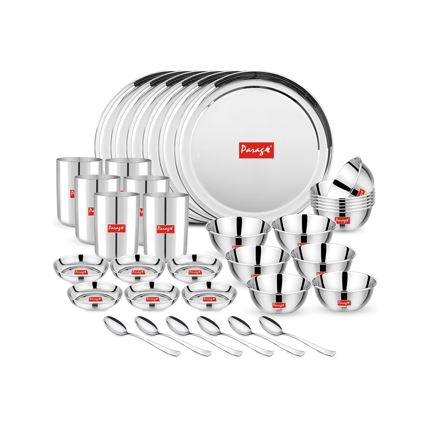 Dinner Set | 36pc | Stainless Steel | Silver