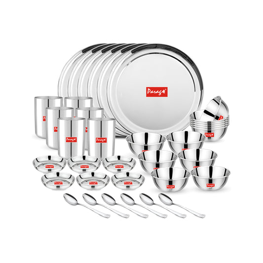Dinner Set | 36pc | Stainless Steel | Silver