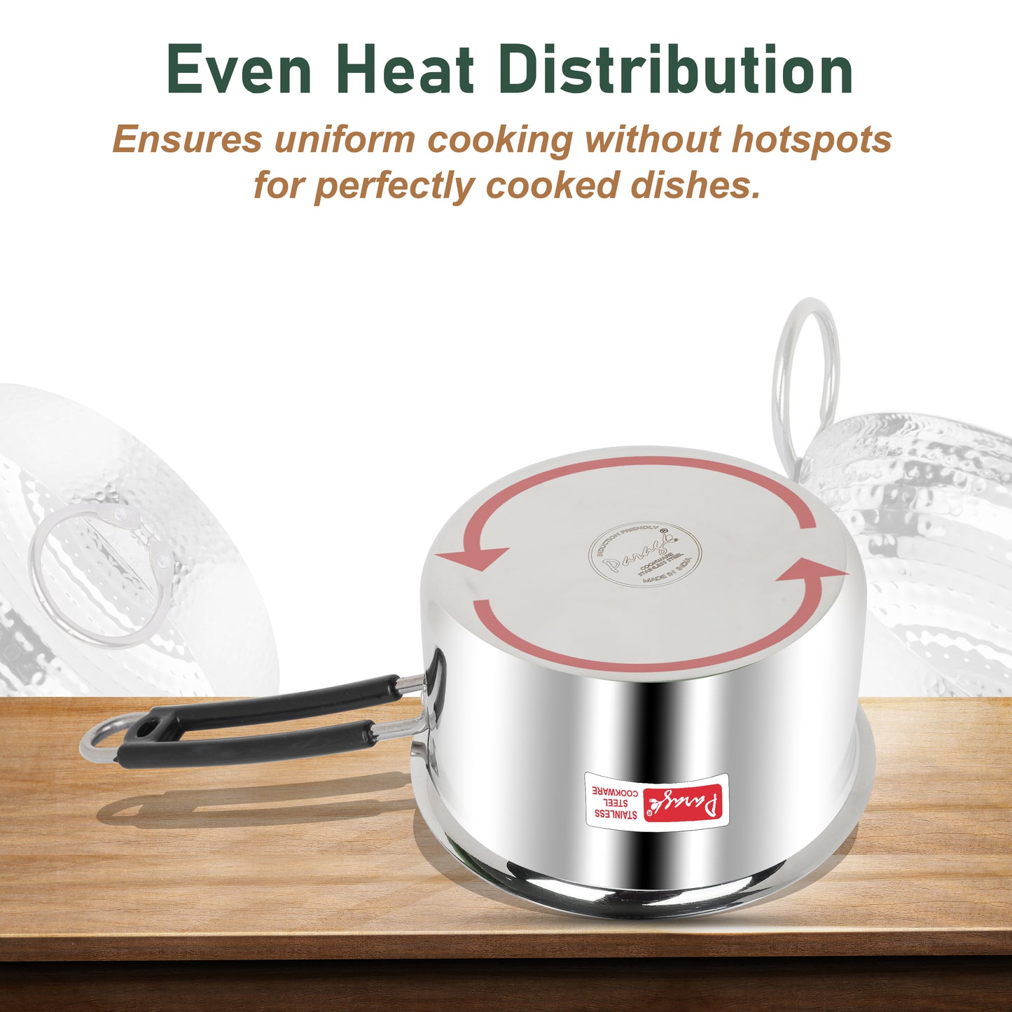 2pc Stainless Steel Saucepan Set | 1L & 1.75L | Silver