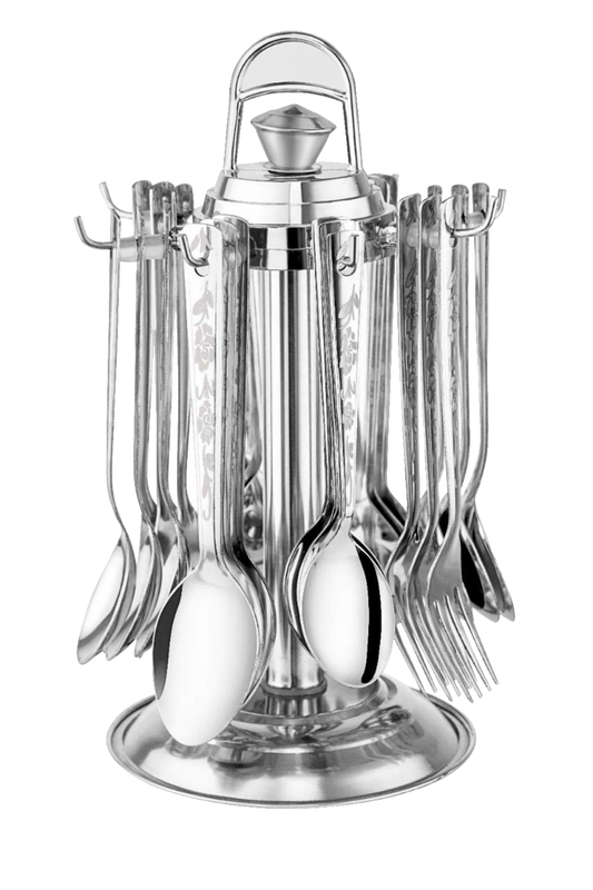 Cutlery Set | 25 pcs | Stainless Steel | Silver | Premium