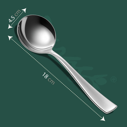 Soup Spoon Set | 18.5cm, 6 piece | Stainless Steel | Silver