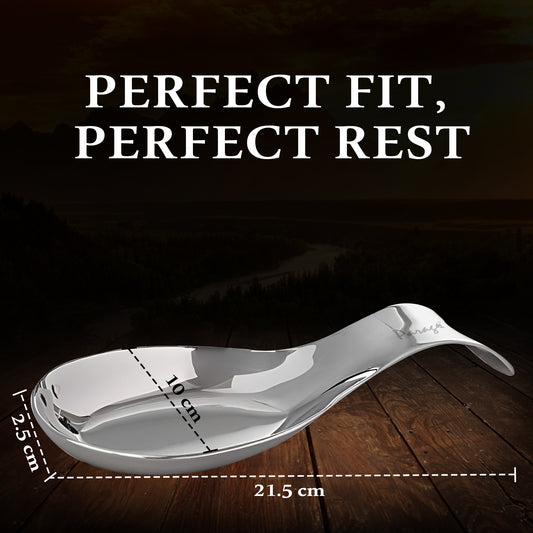 2-Piece Stainless Steel Spoon Rest for Kitchen & Dining | Cooking & Serving Holder