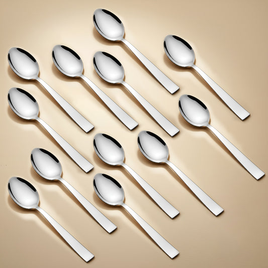 Tea Spoon Set | 14.5 cm, 1.8mm | Stainless Steel | Silver | Premium