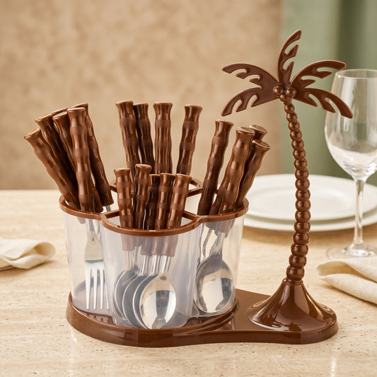 Cutlery Set | 25 pcs | Stainless Steel | Brown | Premium
