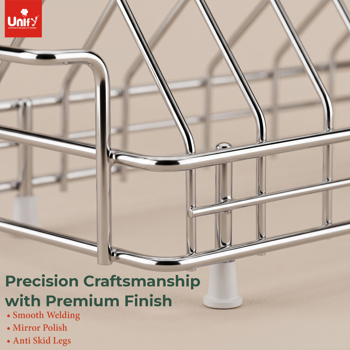 Plate Rack 10 section Stainless Steel Silver Tri-Level – Parage