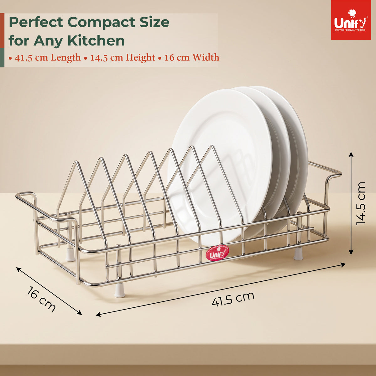 Plate Rack 10 section Stainless Steel Silver – Parage