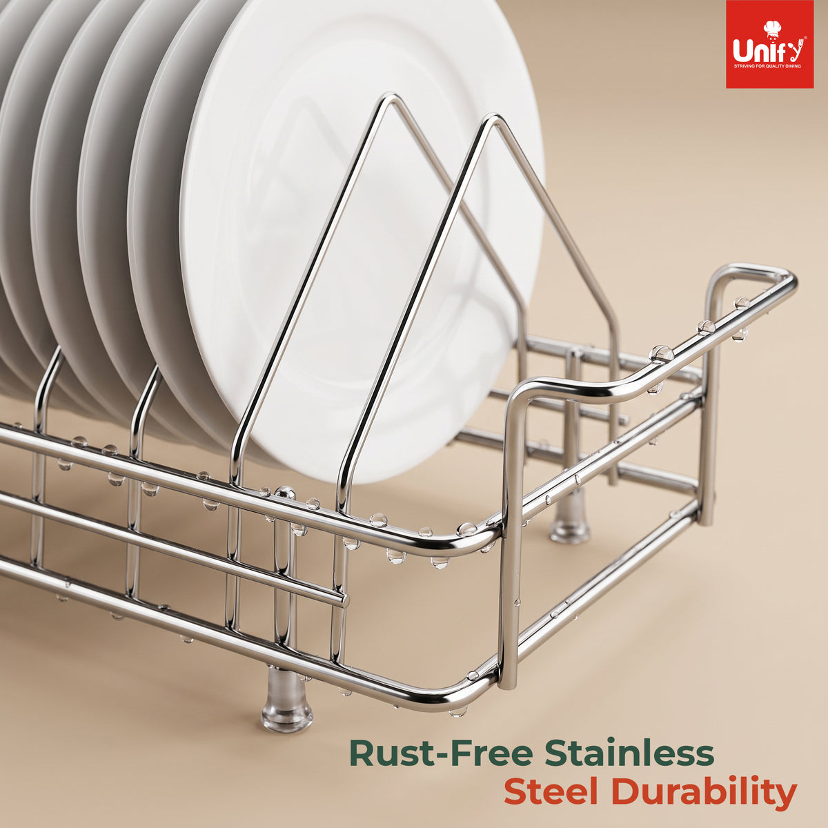 Plate Rack 10 section Stainless Steel Silver Tri-Level – Parage