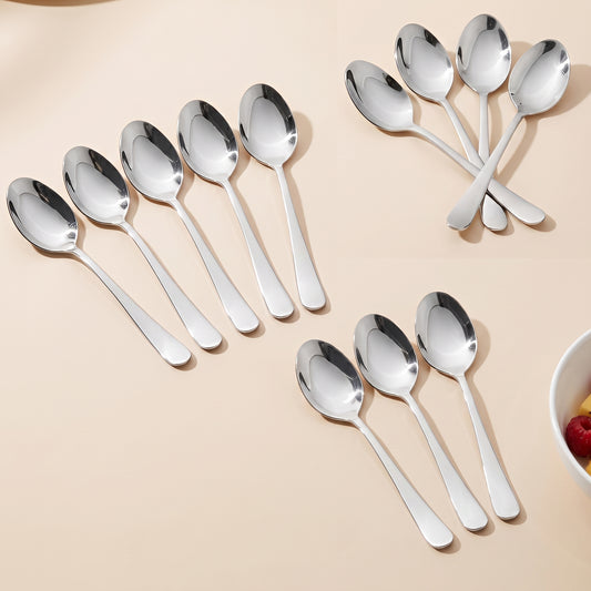 Tea Spoon Set | 14.5cm, 12 pcs | Stainless Steel | Silver