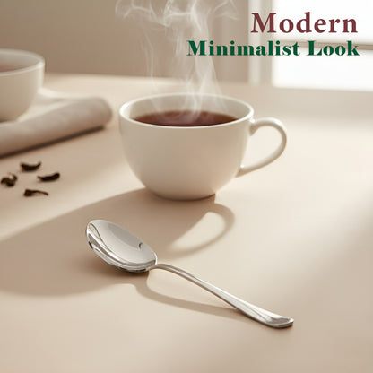 12 Pcs Stainless Steel Tea Spoon Set - Coffee, Sugar & Condiments, 14.5cm