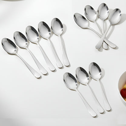 12 Pcs Stainless Steel Tea Spoon Set - Coffee, Sugar & Condiments, 14.5cm