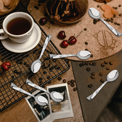6-Piece Stainless Steel Tea Spoon Set | 14 cm Premium Small Spoons for Home & Kitchen (Silver)
