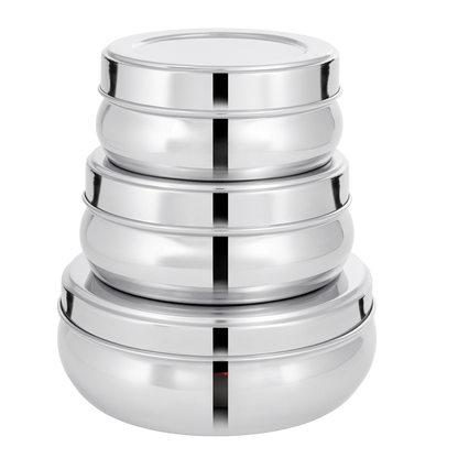 Storage Container | 880ml, 600ml | Stainless Steel | Silver