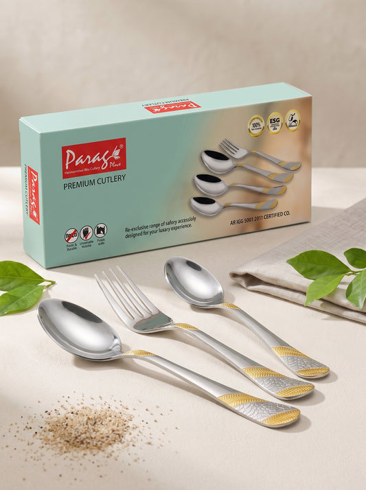 Cutlery Set | 18pc | Stainless Steel | Gold | Elegant