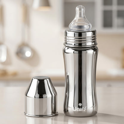 Baby Feeding Bottle 250ml Stainless Steel Anti-Colic – Parage