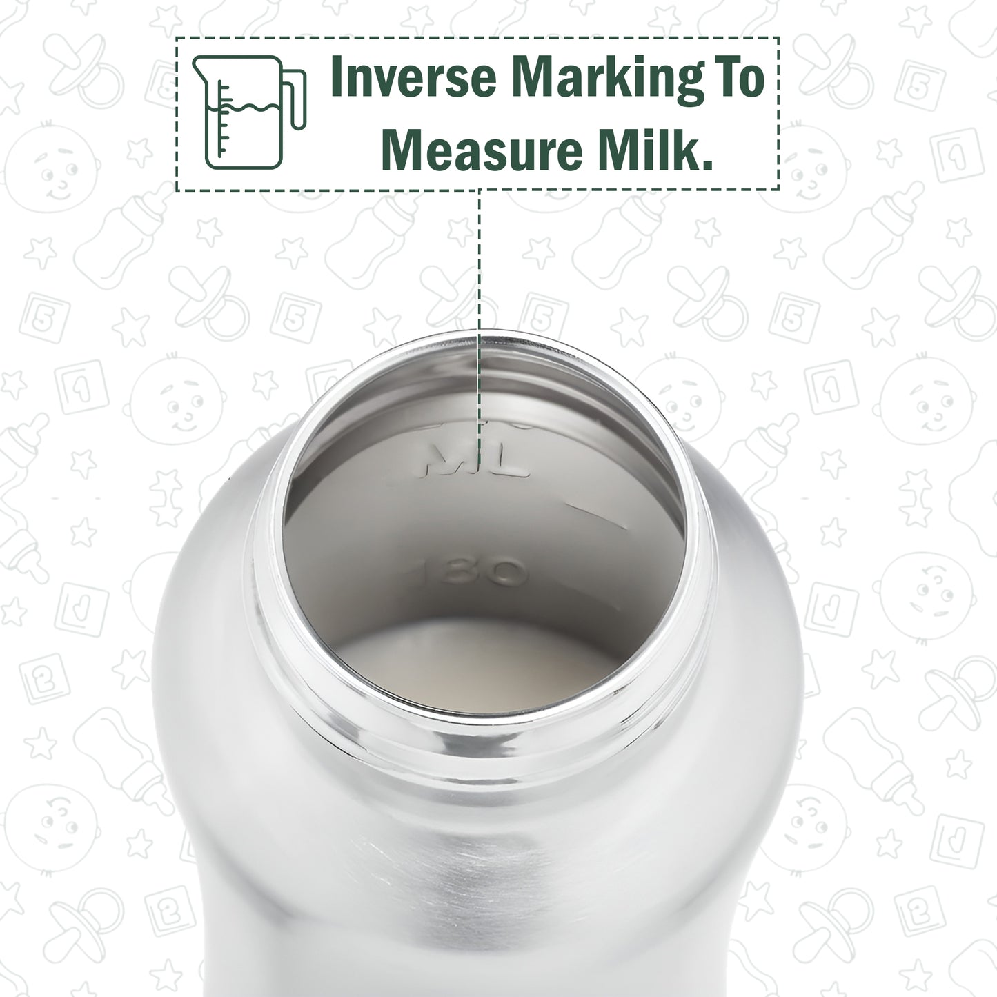 Stainless Steel Baby Feeding Bottle | 250ml, SUS 304, BPA-Free | Newborn, Anti-Colic