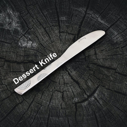 3-Piece Stainless Steel Premium Butter Knives | 3mm Thick, Moonpress Design, Luxury Tableware for Jam & Butter Spreading