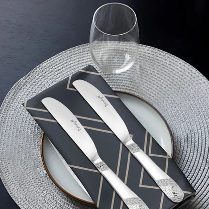 3 Pcs Stainless Steel Butter Knives - 4 mm Thick, Imperial Design, Premium Set