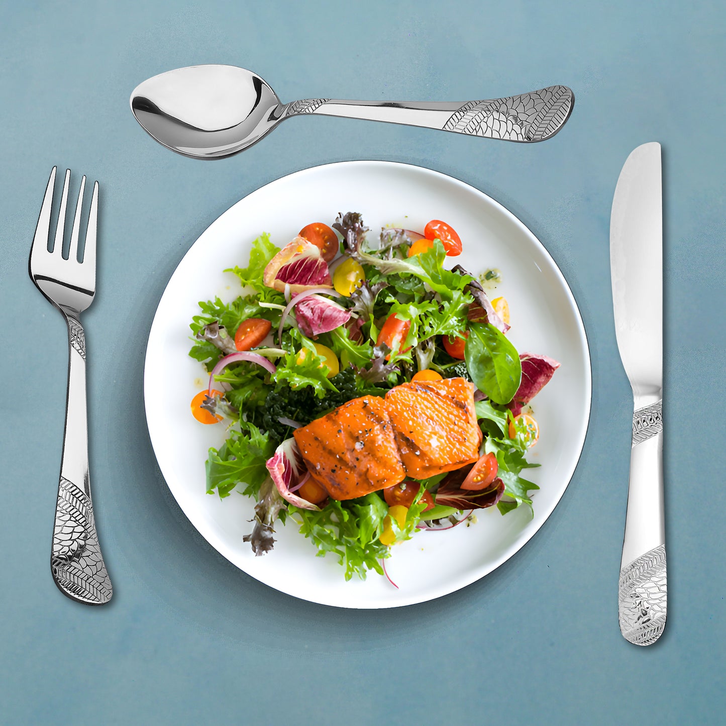 6pc Stainless Steel Knife Fork Spoon | 3mm Imperial | Silver