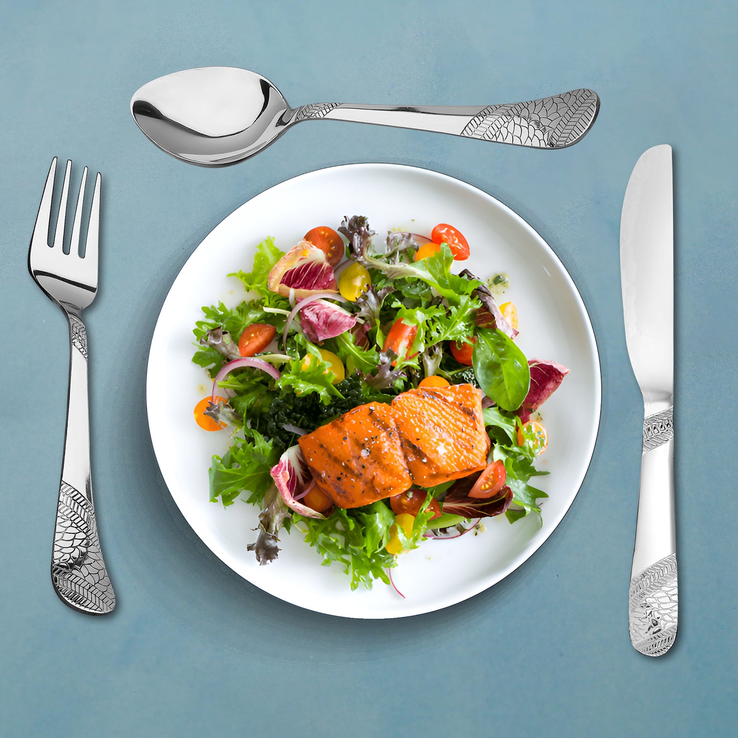 3pc Stainless Steel Knife Fork Spoon | 3mm Imperial | Silver