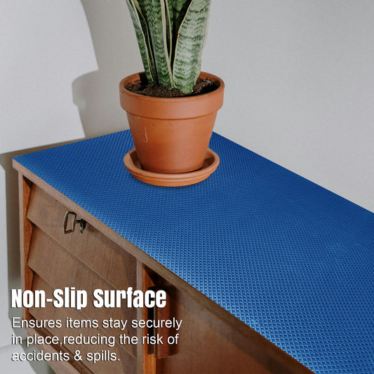 Blue EVA Anti-Slip Shelf Liner Roll - 45 cm x 3 m, Multipurpose Mats