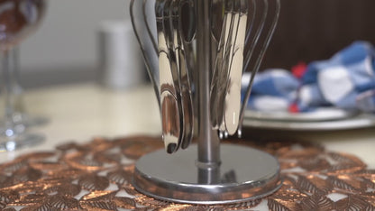 Cutlery Set | 25pc | Stainless Steel | Silver | Blossom