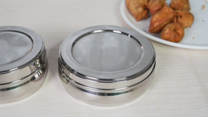 Storage Container | 880ml, 600ml | Stainless Steel | Silver