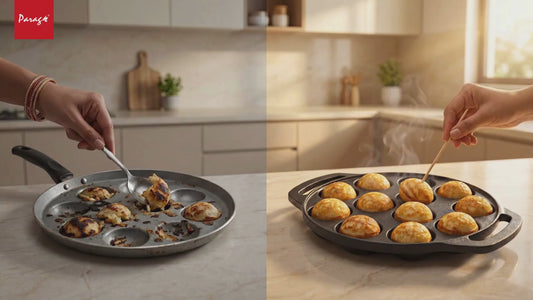 Appe Pan | 2.05kg, 12 cavity | Cast Iron | Black