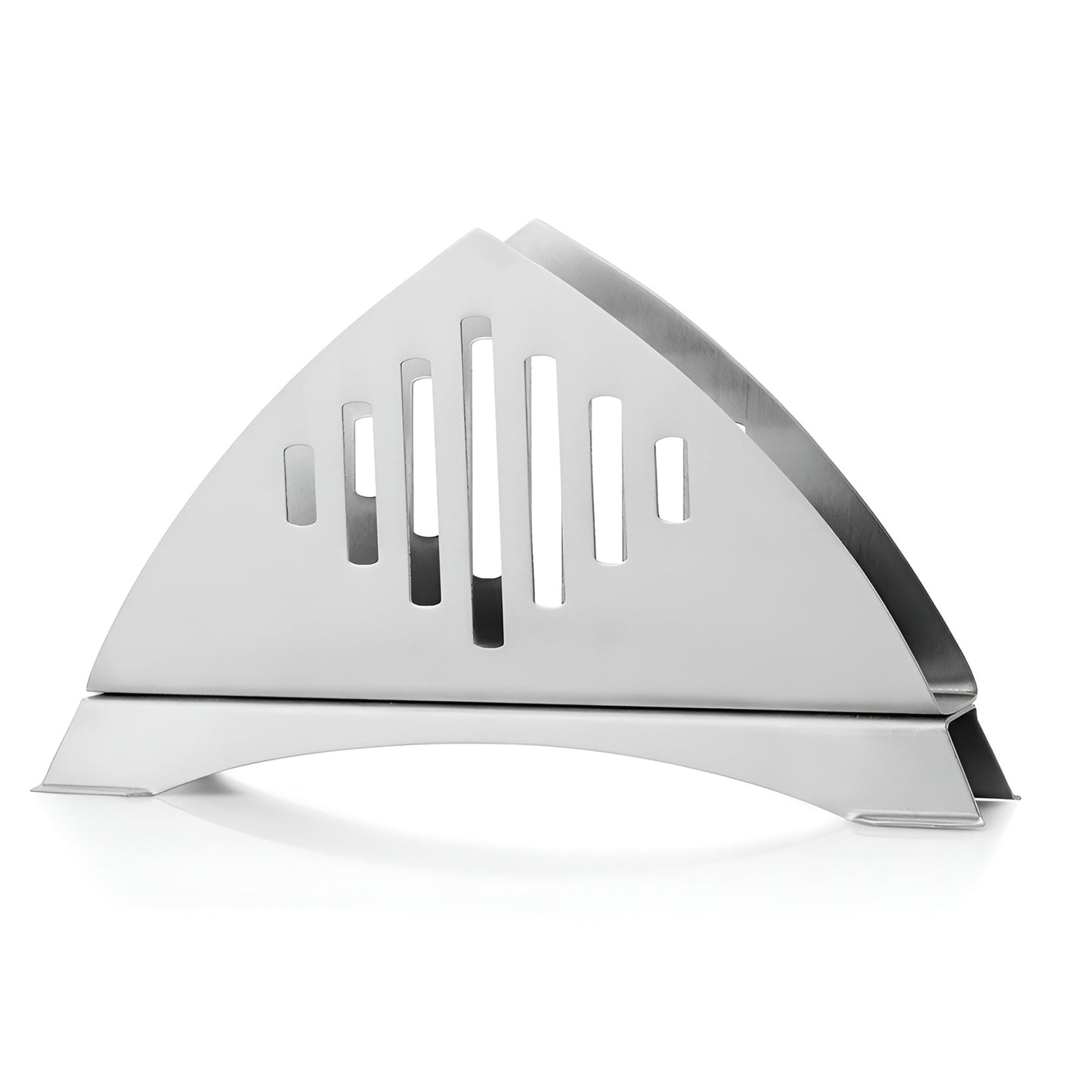 1-Piece Stainless Steel Napkin Holder | Tissue Paper Stand for Kitchen, Dining, Restaurants & Cafes, Matt Finish Slotted Lines